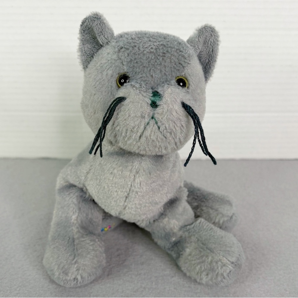 Ganz Webkinz Cat Kitty Charcoal Grey Plush Stuffed Animal Toy No Code Collector